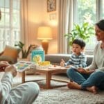 In-home speech therapy session with a child and therapist in San Antonio.