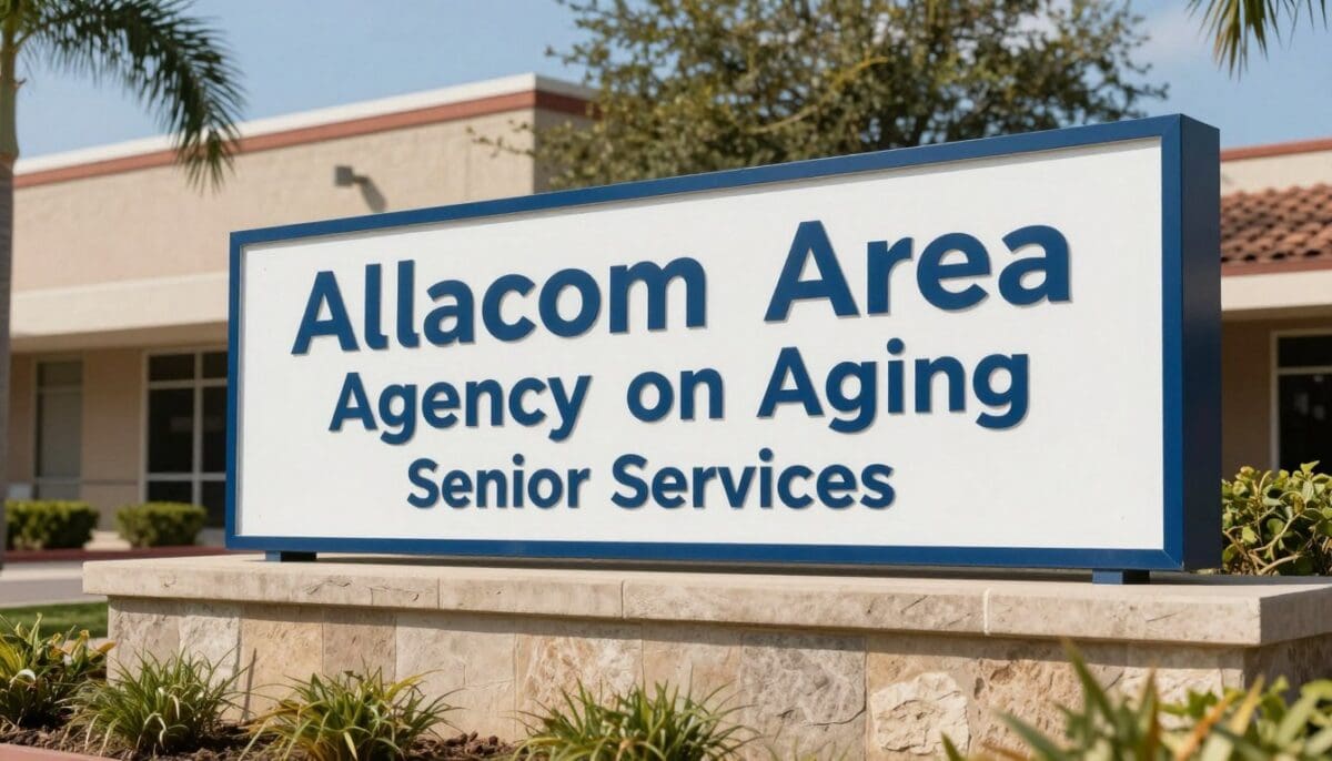A professional and high-quality photo of the exterior of the Alamo Area Agency on Aging office in San Antonio, featuring a clear, welcoming sign for senior services. A professional and high-quality photo of the exterior of the Alamo Area Agency on Aging office in San Antonio, featuring a clear, welcoming sign for senior services.