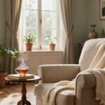 Aging in place in San Antonio: comfortable home setting with plants and a cozy armchair.