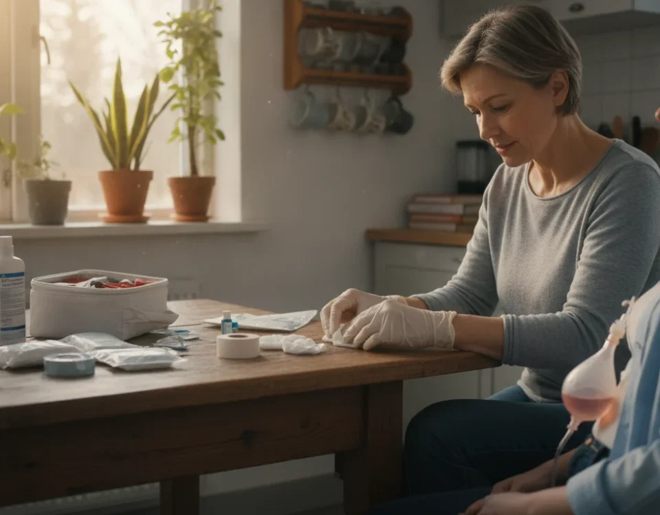 caring for a surgical drain at home