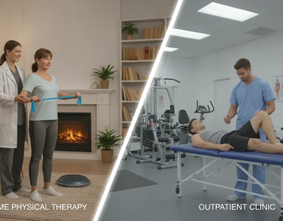 physical therapy at home vs outpatient